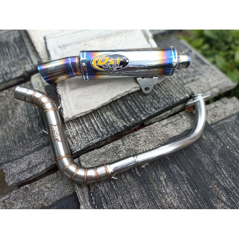 knalpot kobra half blue original DST inlet 38 45 50mm aerox nmax pcx lexi mio beat scoopy vario adv