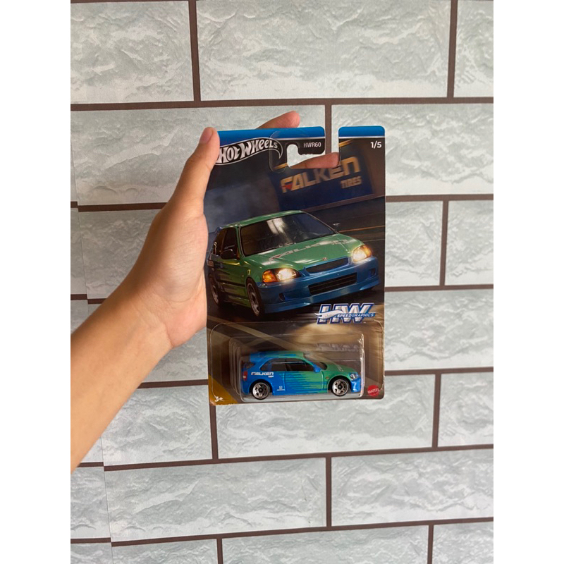 Hotwheels Hot Wheels fast and furious ‘99 Honda civic Type R EK9 Hijau biru