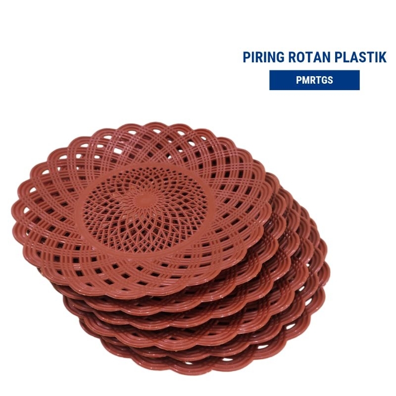 GS Piring Rotan Plastik Anyaman/Piring Rotan Plastik Tebal