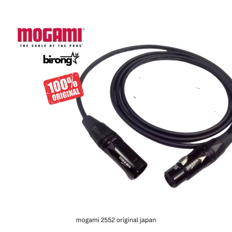 Kabel Mic Mogami Original XLR to XLR Male Female Phantom 48V Low Noise Donner Gold Plated