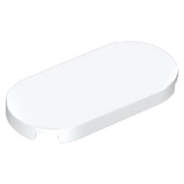 Lego White Part 66857 Tile, Round 2 x 4 Oval