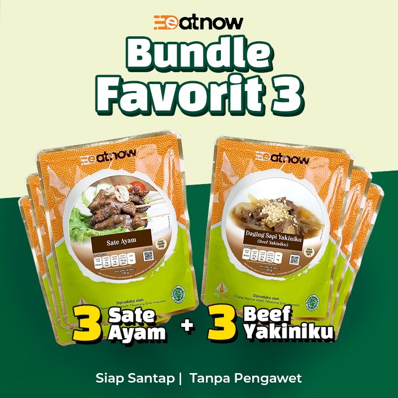 

EatNow Bundle Isi 6 - Sate Ayam - Beef Yakiniku