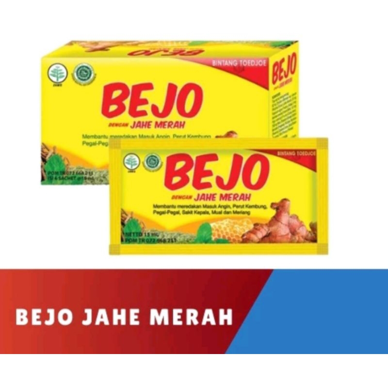 

Bejo jahe merah per Box isi 12 shacet.