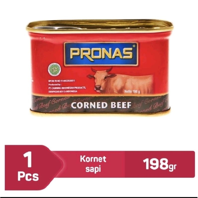 

Pronas Corned Beef Kornet Daging Sapi 198g