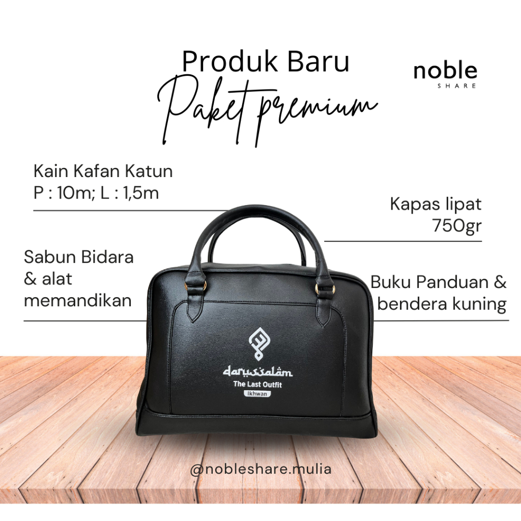 Nobleshare / Paket Kain Kafan Premium / Paket Kain Kafan lengkap / Kain kafan laki-laki / kain kafan
