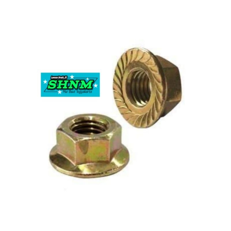 MUR FLANGE M6 (Baut 10) Mur Kuping / Mur Topi / Mur Payung