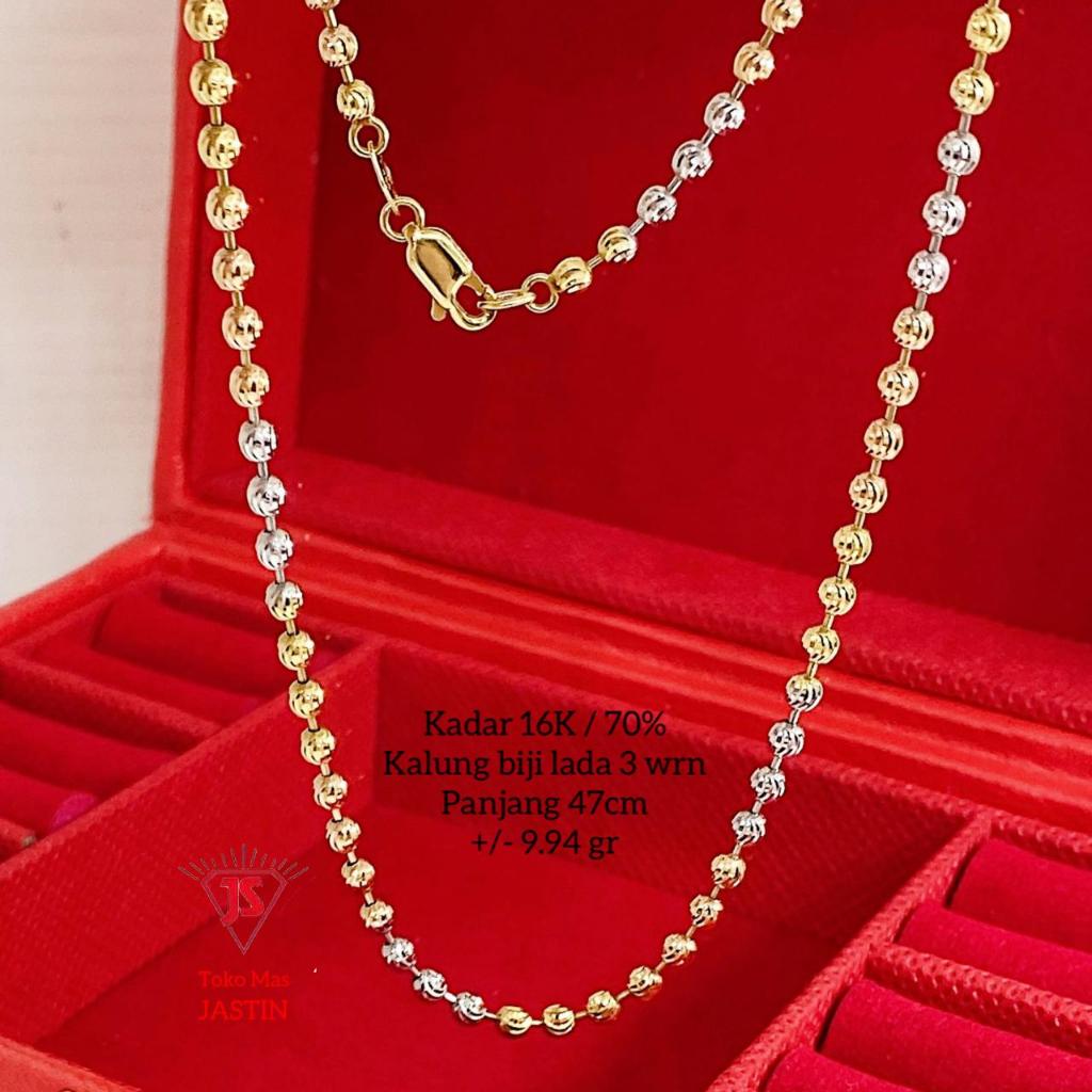 kalung new biji lada 3 warna kadar 16k/700