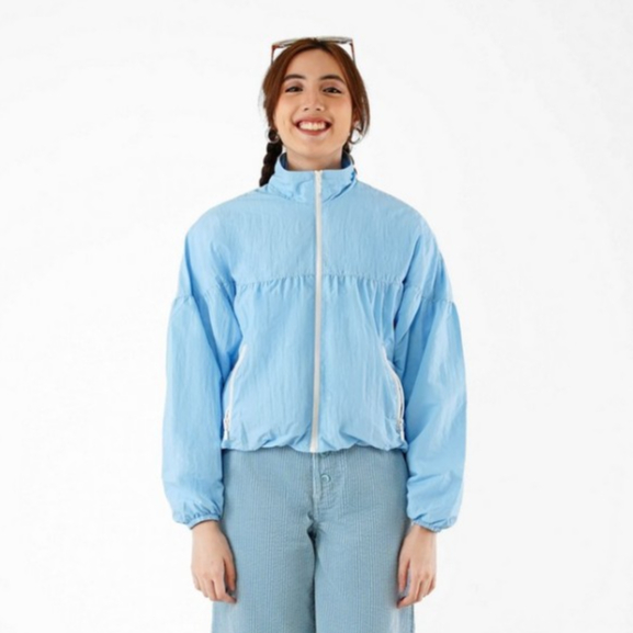 3Second Jaket Wanita Parasut Mid Cropped Jacket Sporty Parachute Nylon C010923