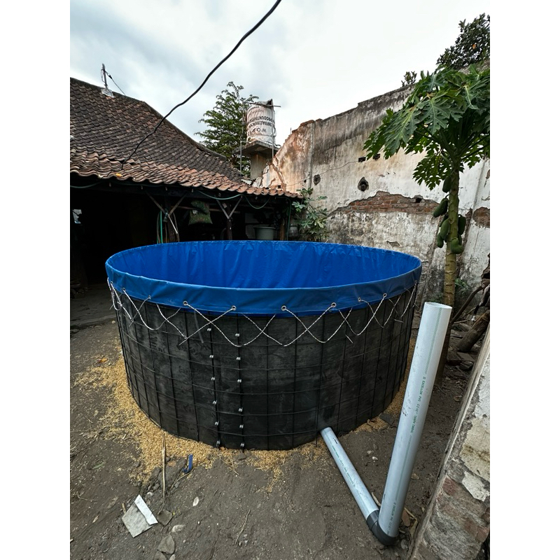 Kolam Terpal Bulat Fullset Orchid Diameter 3 T1.2 fullset orchid wiremesh 6mm