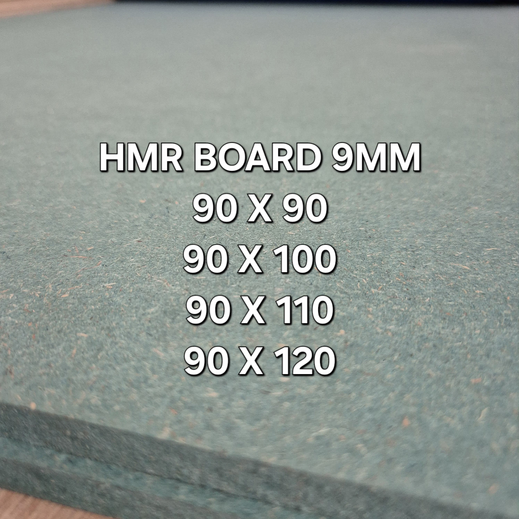 Papan MDF / HMR BOARD custom warna hijau 9mm lebar 90 cm