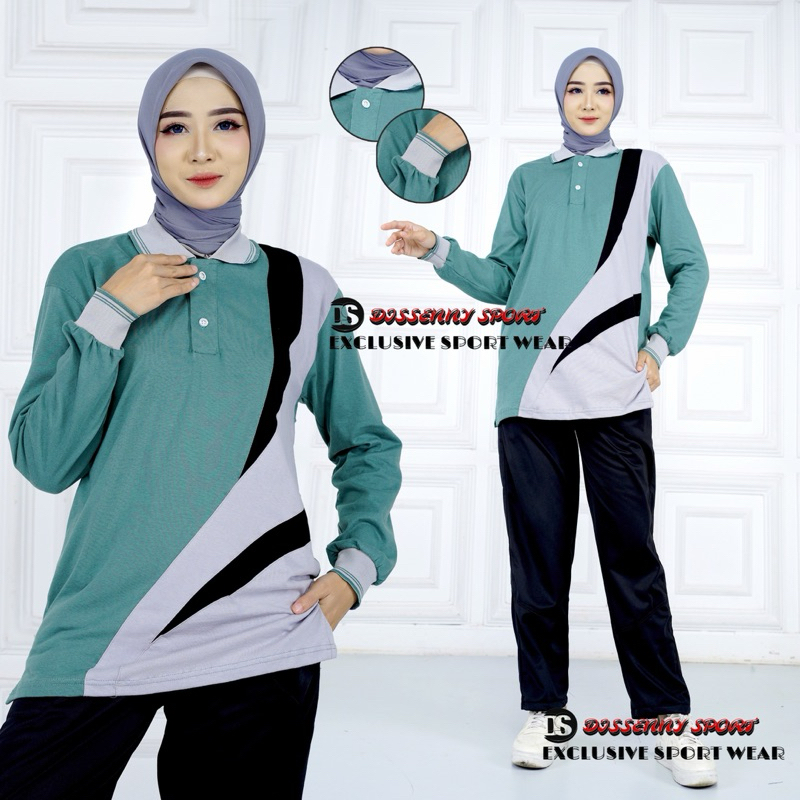 1Set Baju Treining Olahraga Pria wanita / setelan training olahraga senam wanita pria