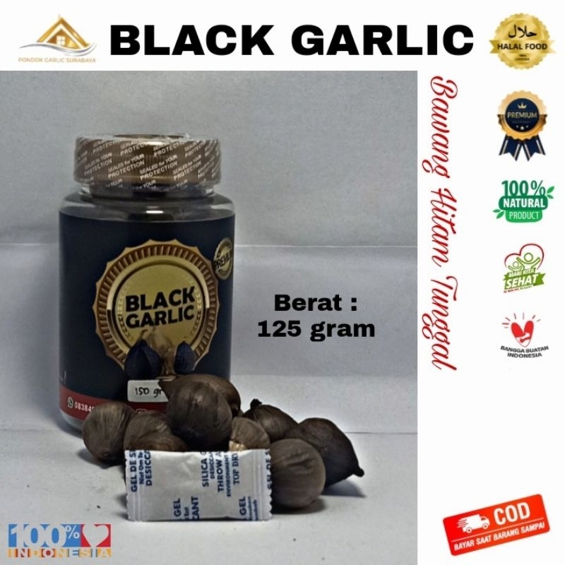 

BLACK GARLIC 125gram BAWANG HITAM TUNGGAL BLACK GARLIC PONDOK GARLIC SURABAYA / SOLO BLACK GARLIC