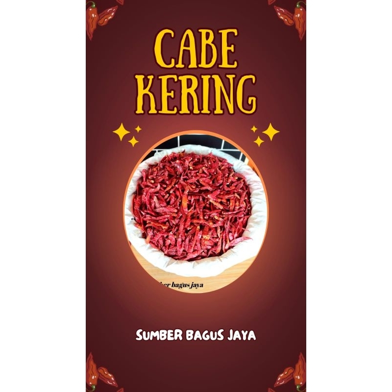 

Cabe Kering Teja Utuh Tanpa Tangkai