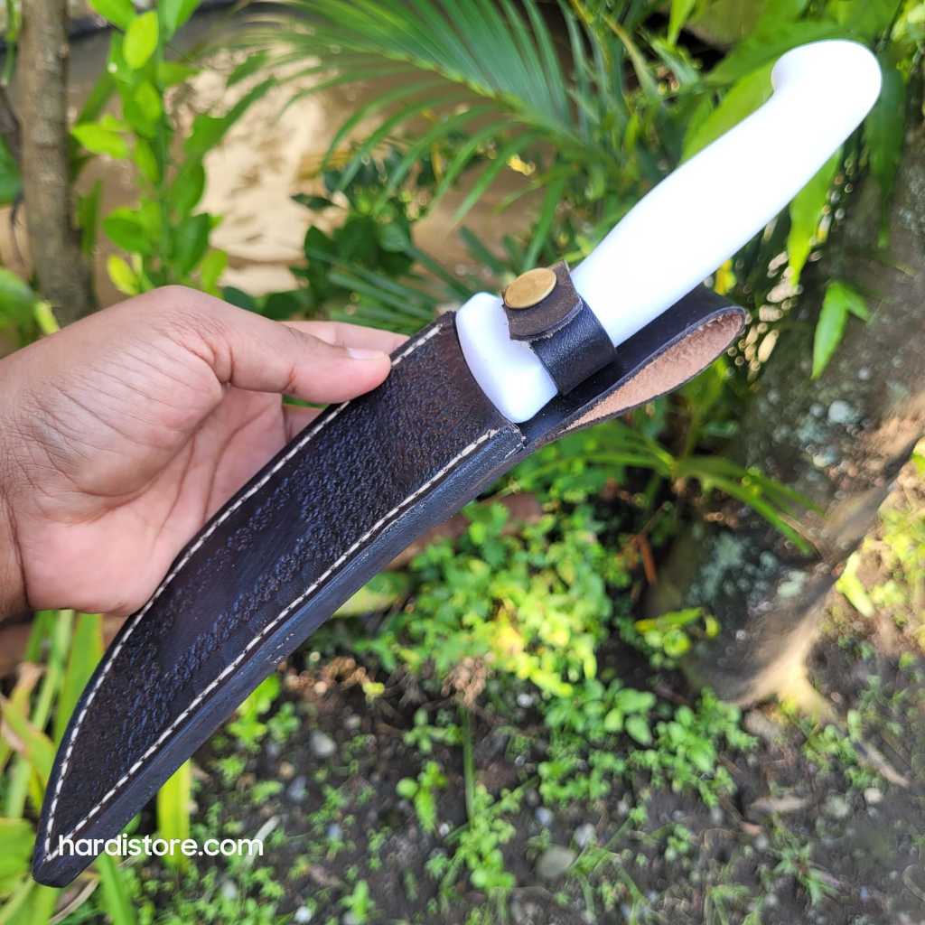 ID SARUNG KULIT ASLI UNTUK PISAU SKINNER SESET TRAMONTINA 15 CM MODEL LENGKUNG ATAU CIMETER