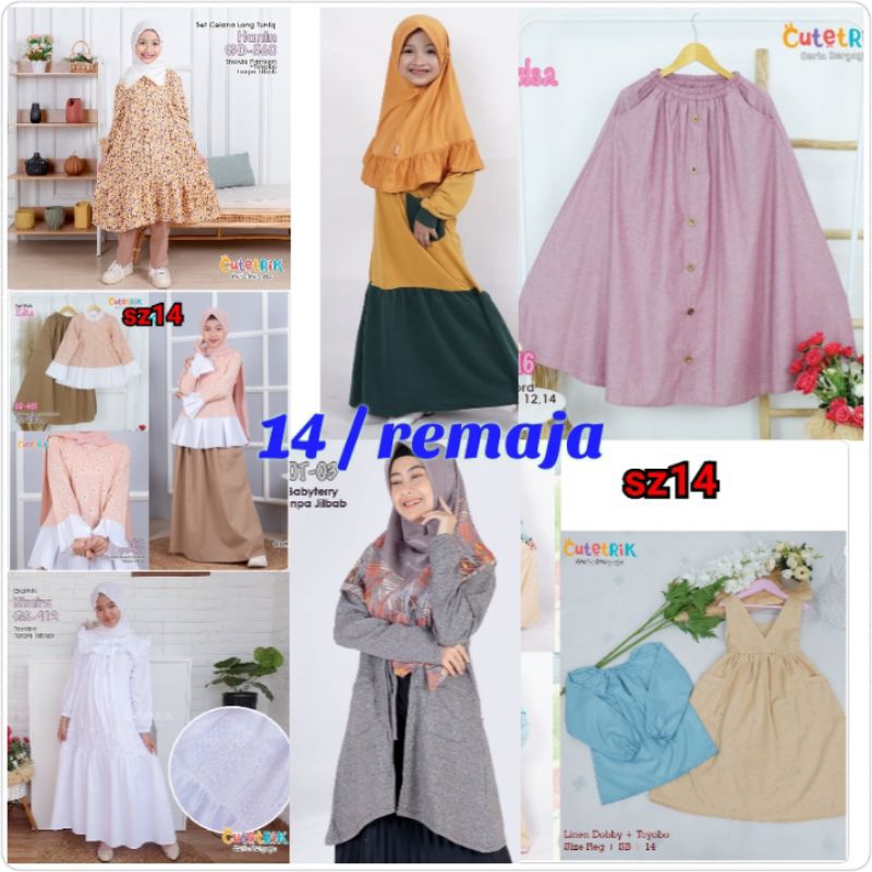 GAMIS ANAK set celana setelan rok remaja size 14 CUTETRIK