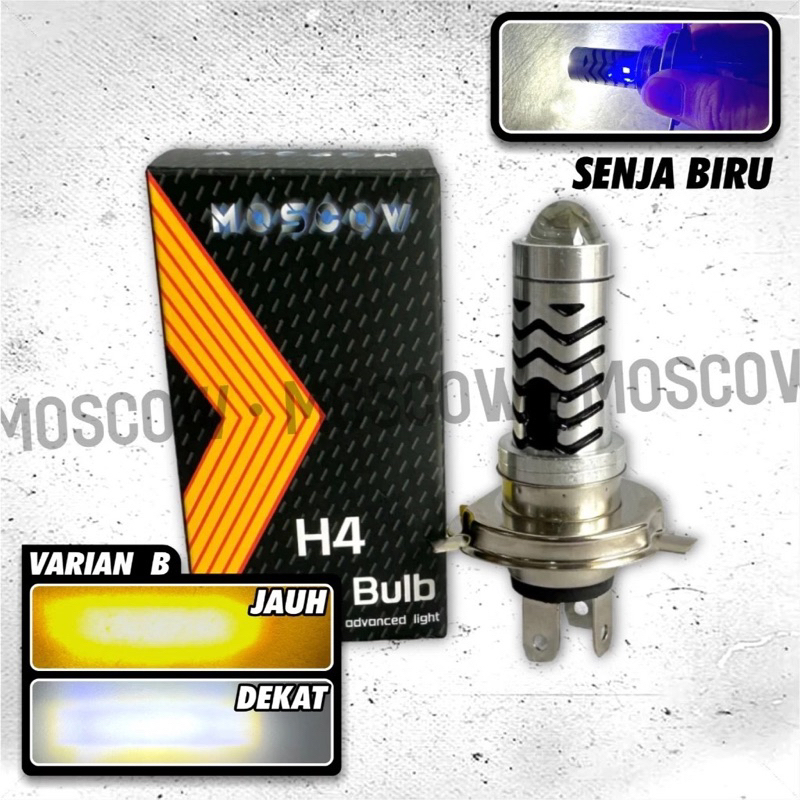 LAMPU DEPAN LED LASER 4 LAMPU UTAMA SENJA BIRU LAMPU DEPAN MOBIL MOTOR VIXION NINJA R15 LED BOLHAM H