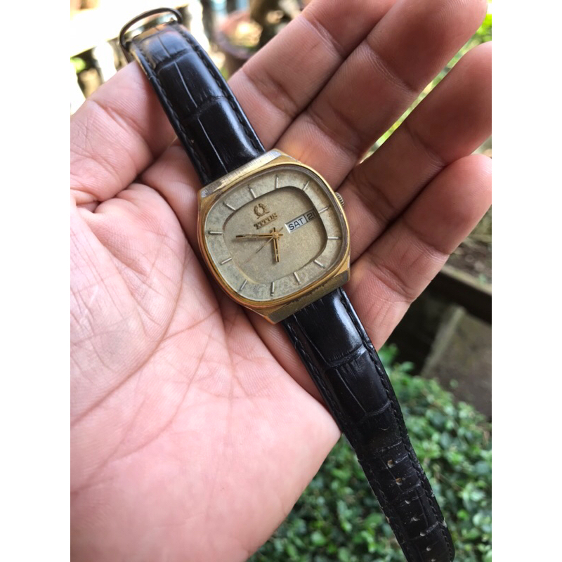 Jam tangan vintage TITUS Automatic original, mesin kuning