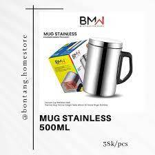 mug stainless bmw/mug bmw tahan panas 500 ml / mug thermos / termos mug 500 ml