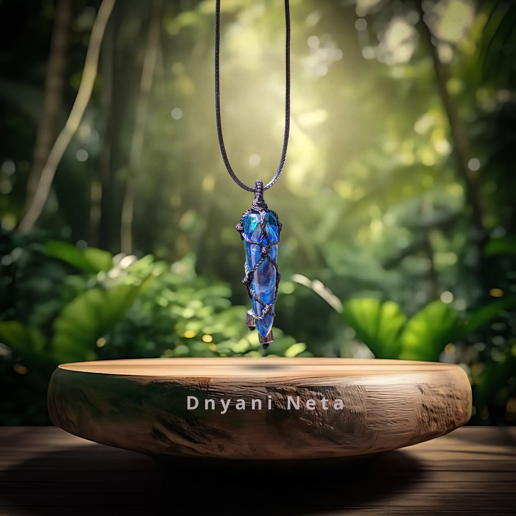 [COD] Aksesoris Fashion Necklace Kalung Pria Cowok Keren Tali Hitam Panjang Liontin Resin Simple Uni