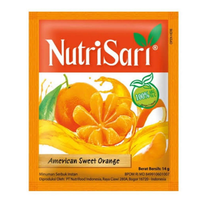 

NUTRISARI INSTANT DRINK AMERICAN SWEET ORANGE 14G