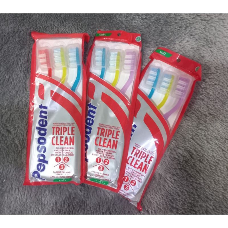 Pepsodent Sikat Gigi Triple Clean