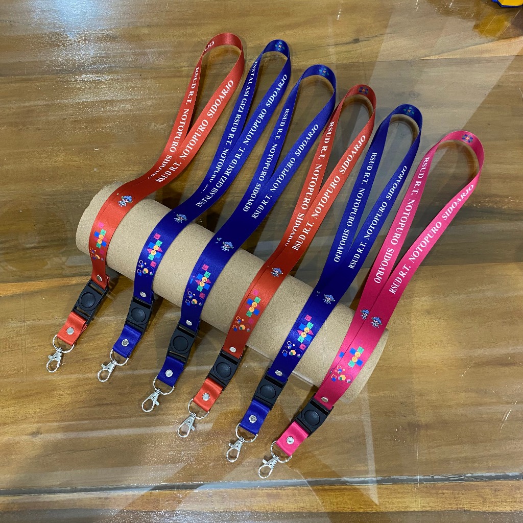 

CUSTOM TALI LANYARD / TALI ID CARD Full Color Print 2cm Sublim Digital Printing 1 atau 2 sisi