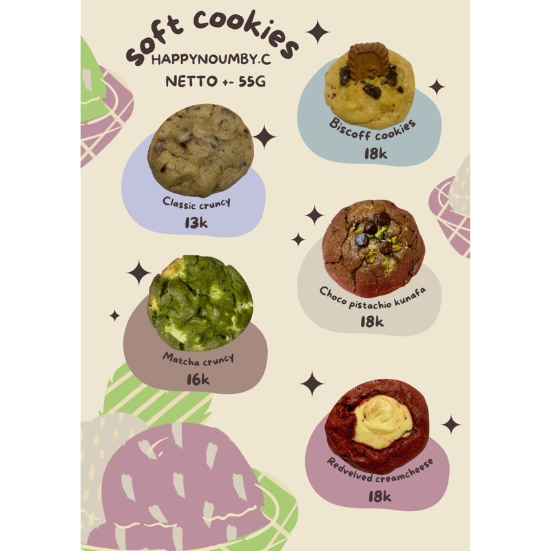 

premium soft cookies medium 55gr