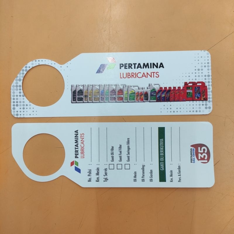 

label tag service pertamina original