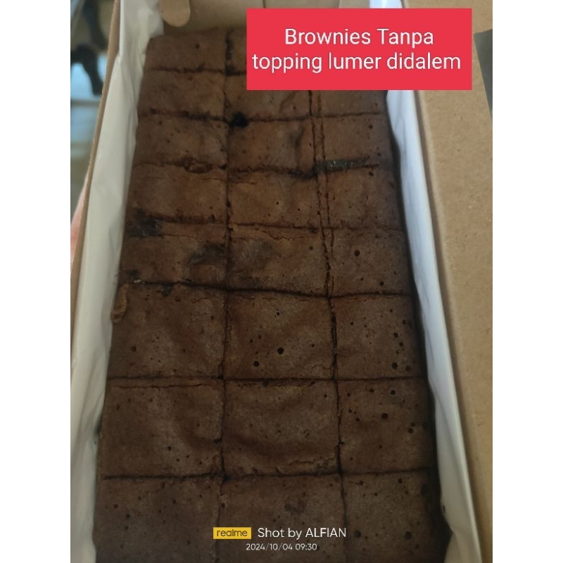 

Brownies Tanpa topping