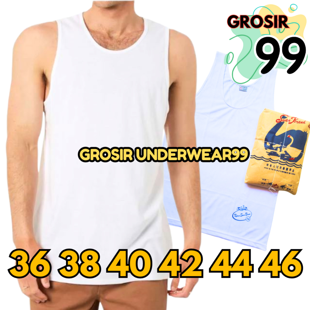 Kaos dalam pria Swan Singlet pria Swan Brand Kaos kutang pria dewasa PREMIUM LEMBUT GROSIR 99