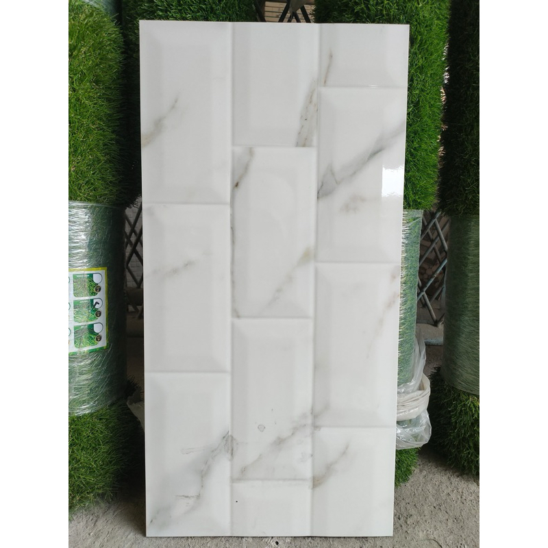 keramik 30x60 bata motif carara / keramik bricky white/ keramik dinding kamar mandi/ keramik dinding