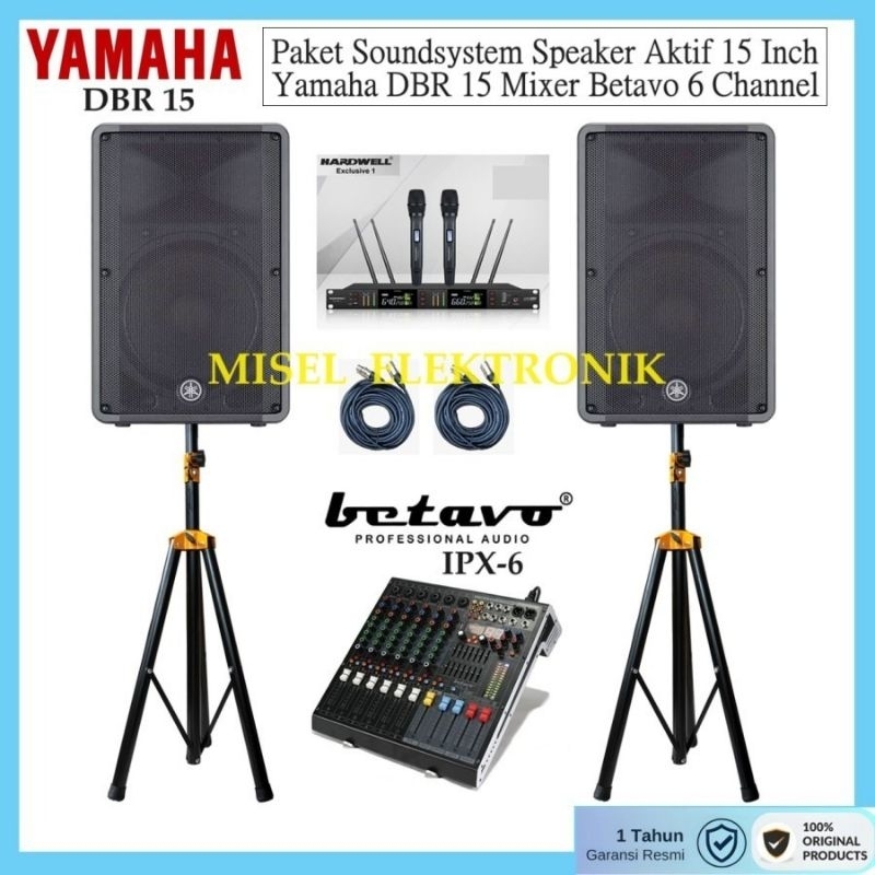 Paket Soundsystem Caffe Speaker Yamaha 15 Inch DBR15 Mixer 6 Channel