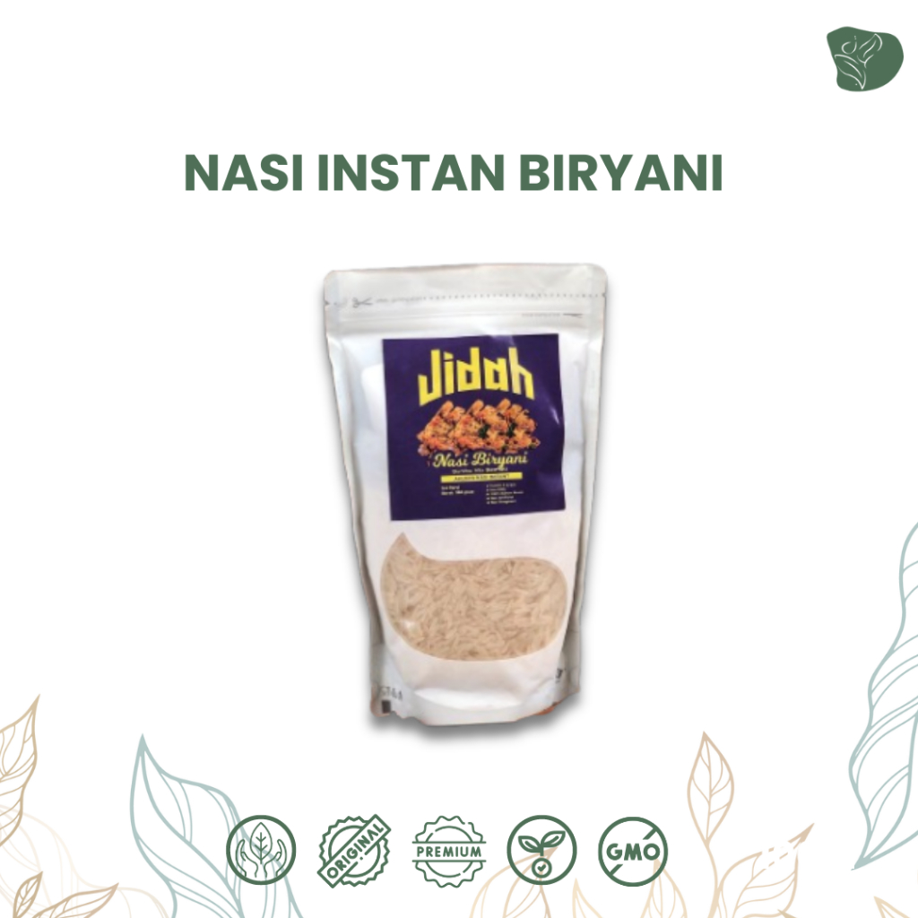 

Nasi Briyani Instan Paket Porsi 4-5 Orang | Beras Basmati dan Bumbu Briyani Instan Original 300 gr
