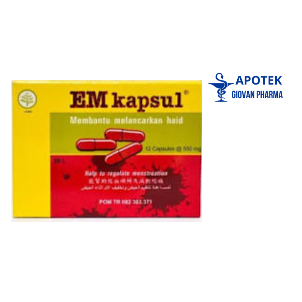 EM Kapsul | EM Capsule | Kapsul Pelancar Haid | EM Kapsul Borobudur - 12 Kapsul
