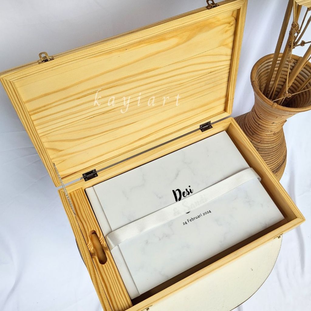 Box Album Foto Wedding Kayu/Kotak Album Foto Kayu