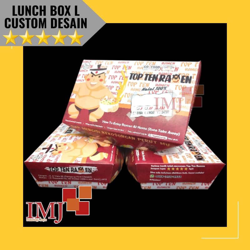 PAPER LUNCH BOX L CUSTOM DESAIN PAPER LUNCH BOX L CUSTOM