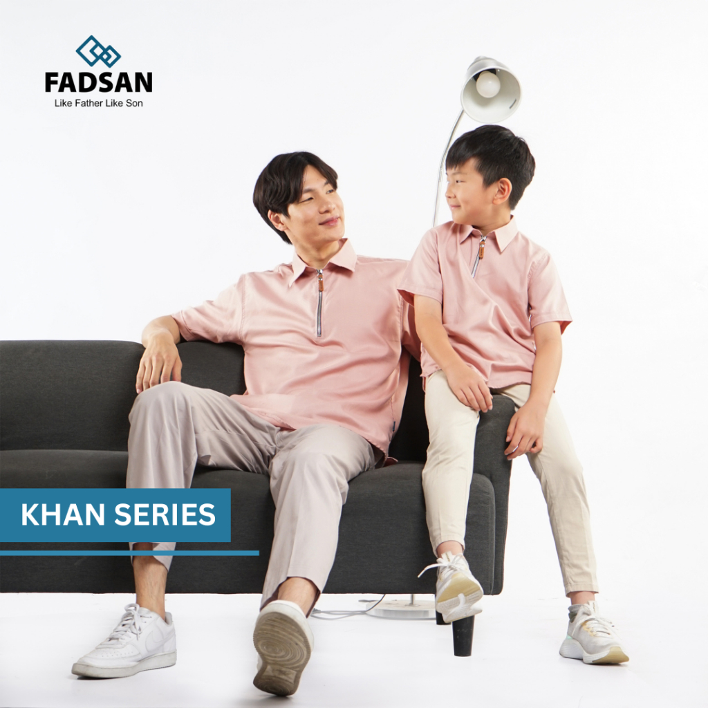 Fadsan Kemeja Koko Couple Atasan Muslim Ayah Anak Cowok 11 Tahun Keren Terbaru Lengan Pendek Polos W