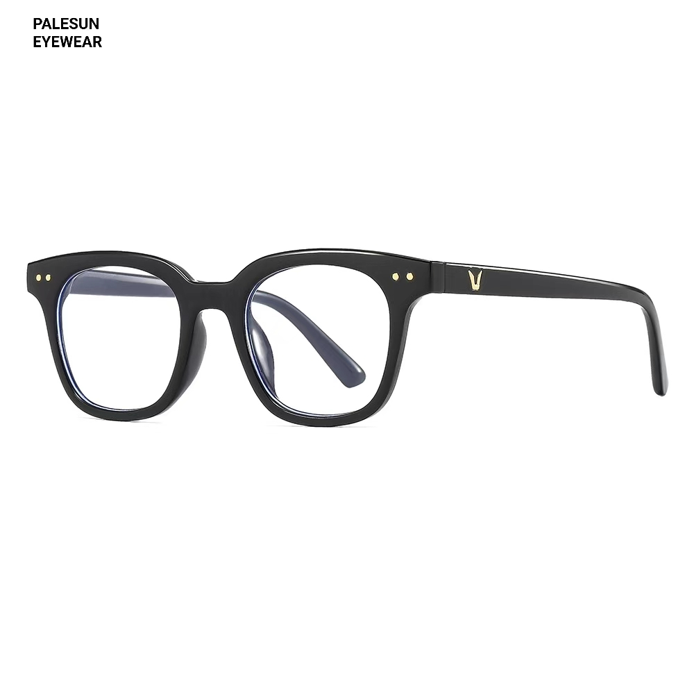 【COD】Lucu merah muda anti-cahaya biru kacamata wanita sastra retro bingkai besar cocok untuk dekoras