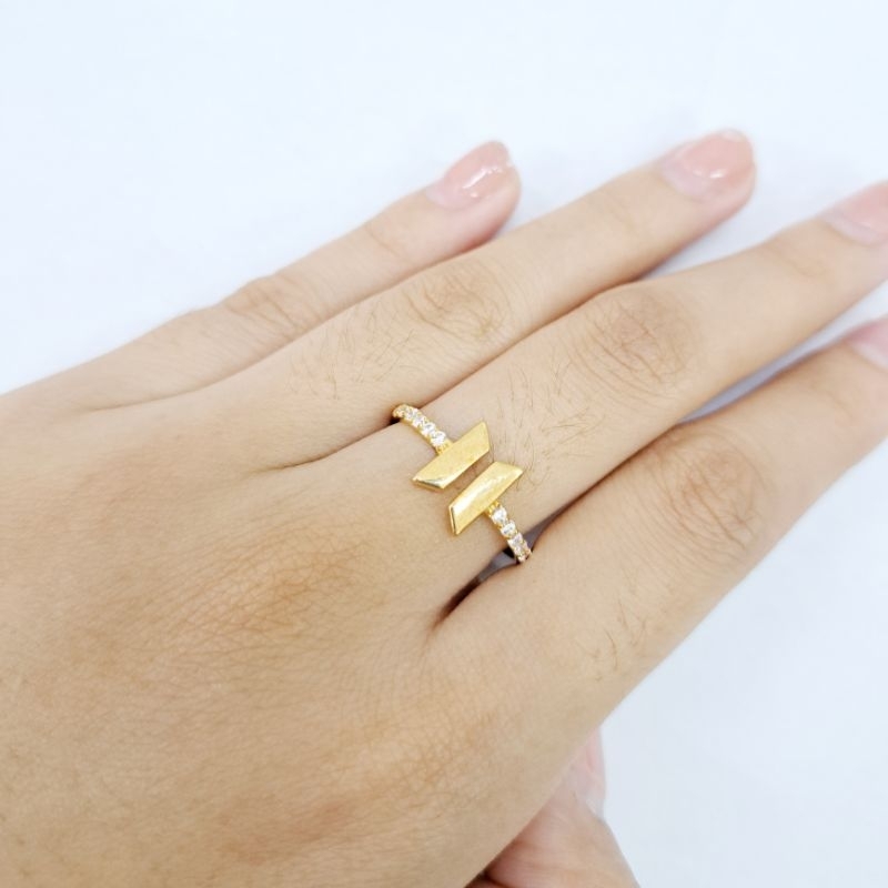 CINCIN BTS VARIASI MATA Emas Asli Kadar 8k/375% Yellow Gold