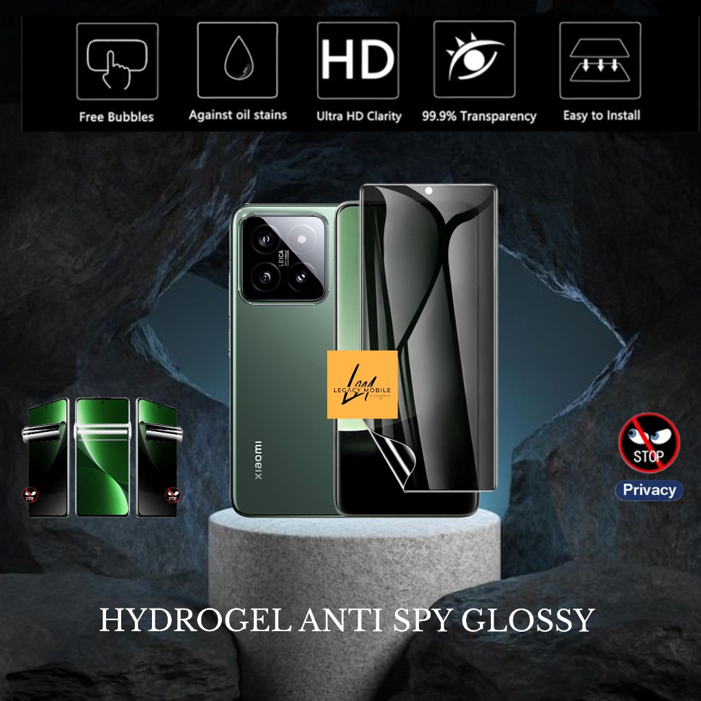 Anti gores jelly Hydrogel spy glossy pelindung layar IQOO 11 5G IQOO 11 PRO 12 5G full cover