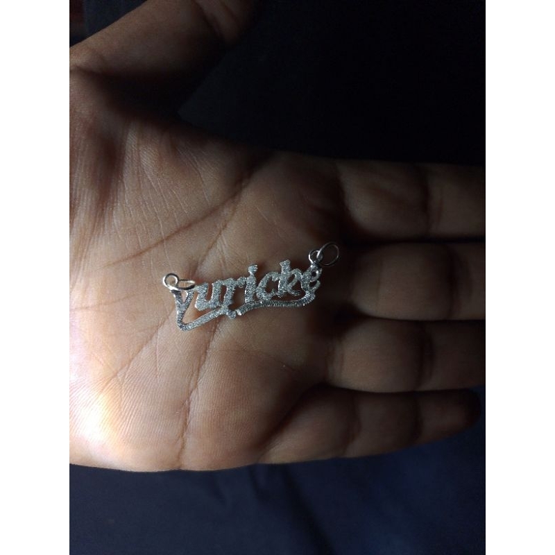 liontin nama perak murni