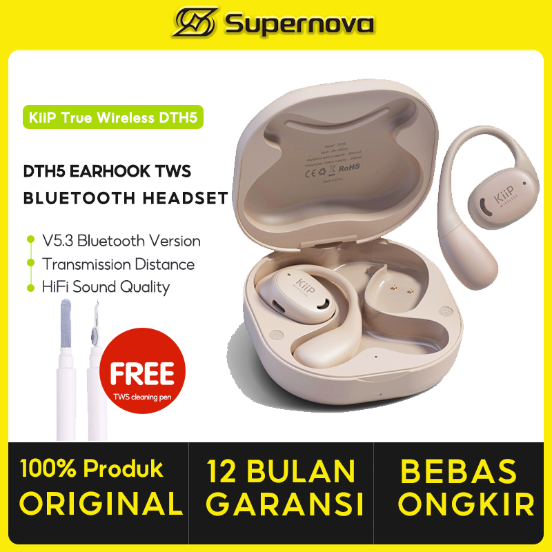 Supernova x Kiip Wireless DTH5 Tws True Wireless Bluetooth Headset Headphone Earphone Earhook