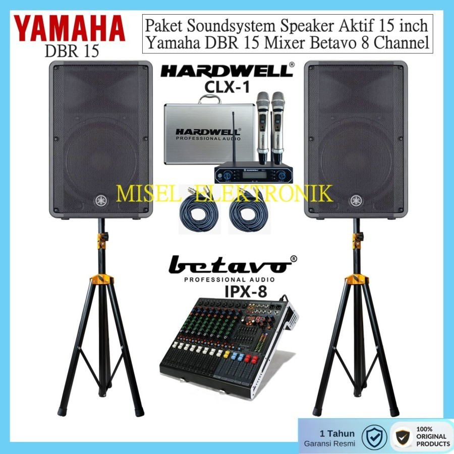 Paket Sound System Outdoor 15 Inch Yamaha DBR 15 Mixer Audio 8 Channel
