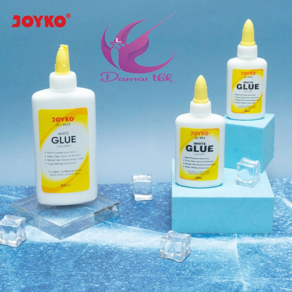 

White Liquid Glue Lem Putih Cair Kertas Joyko GL-W01 / W03