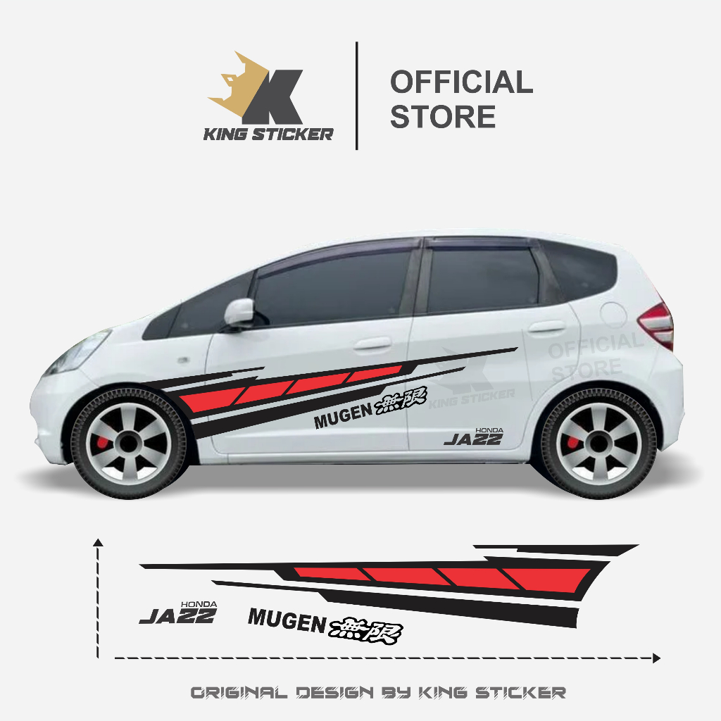 Sticker honda jazz ge8 stiker cutting stiker mobil jazz rs stiker mugen sticker honda jazz
