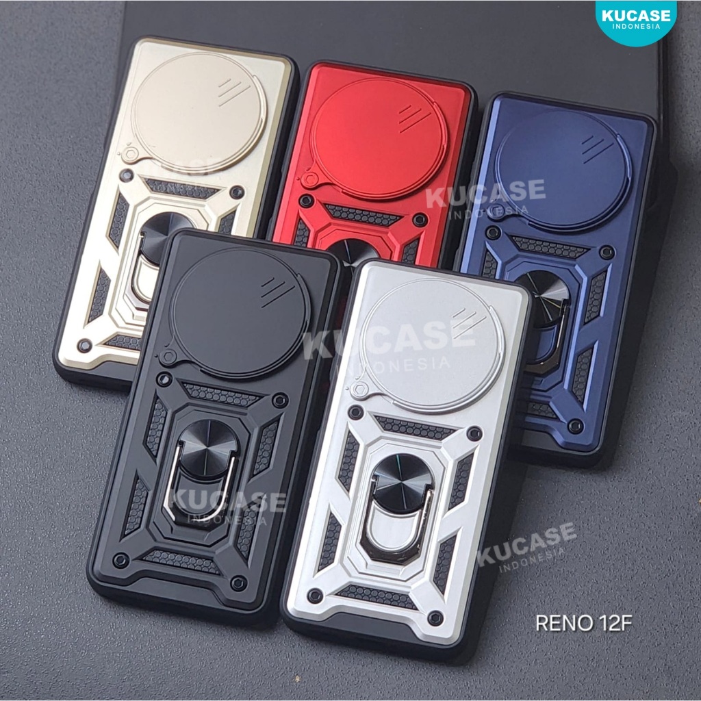 Oppo Reno 12F Oppo Reno 12 5G Oppo Reno 12 Pro Softcase slide Armor Case Robot + Slide Kamera Case O
