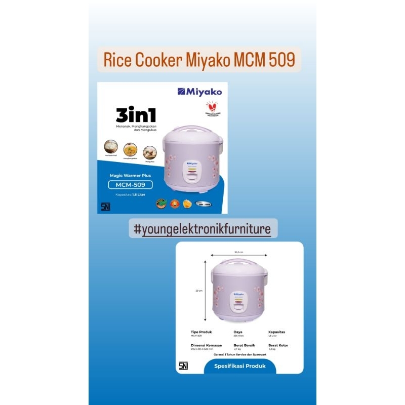 Rice Cooker miyako MCM 509
