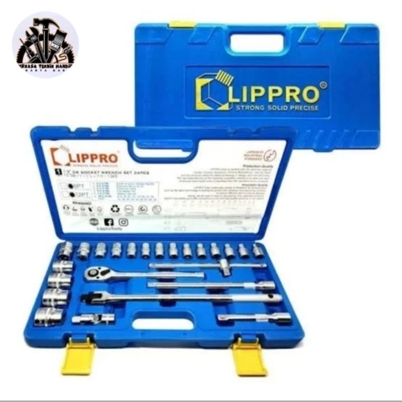 Kunci Sok Set Lippro 24pcs Box Plastik Socket Set Lippro 24pcs