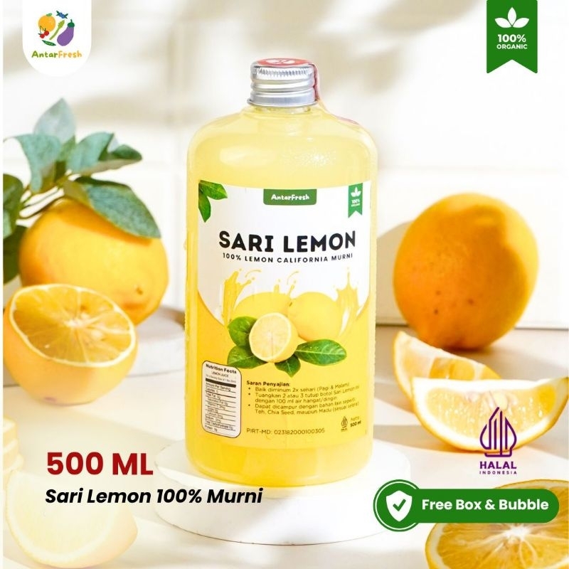 

Sari Lemon California 500ML AntarFresh/ Pure Air Lemon / Diet Detox Tubuh / Juice Lemon