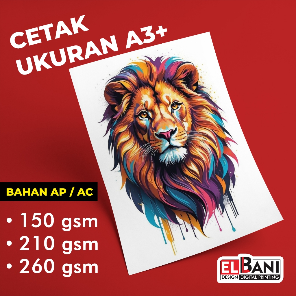 

Cetak Art Paper Carton AP AC Digital Print A3+